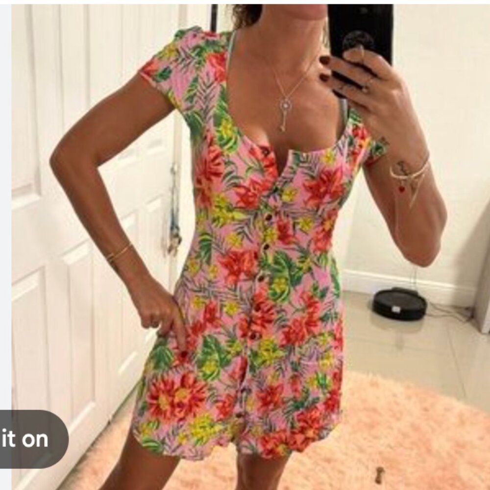 Lost + Wander Botanical Babydoll Dress